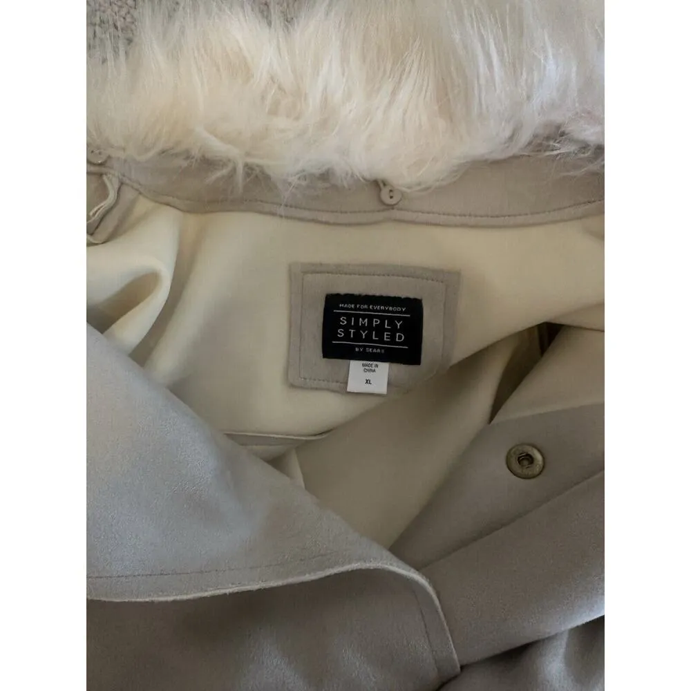 Faux Suede Coat & Fur Collar (removable) Women’s XL NEW Simply Styled by Sears - Image 5