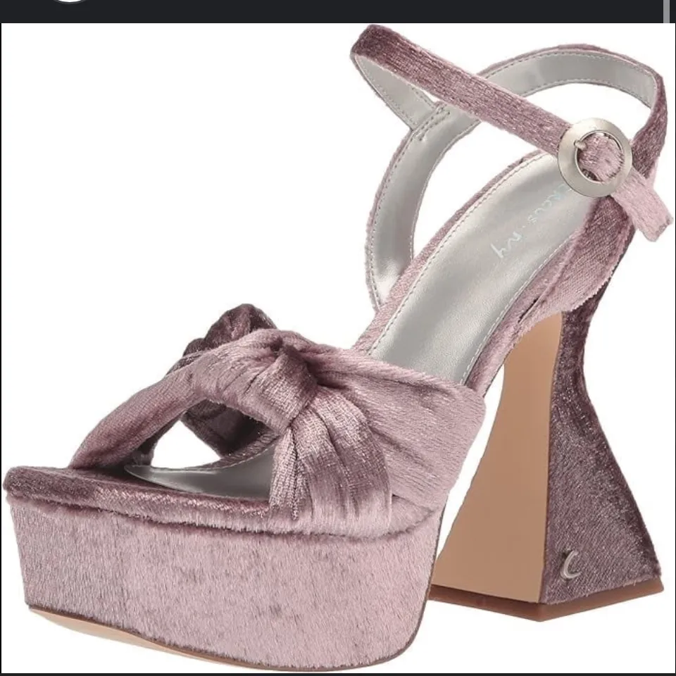 Free People X Sam Edelman Audrea Platform Heels mauve logo bow $140
8.5 party - Image 1