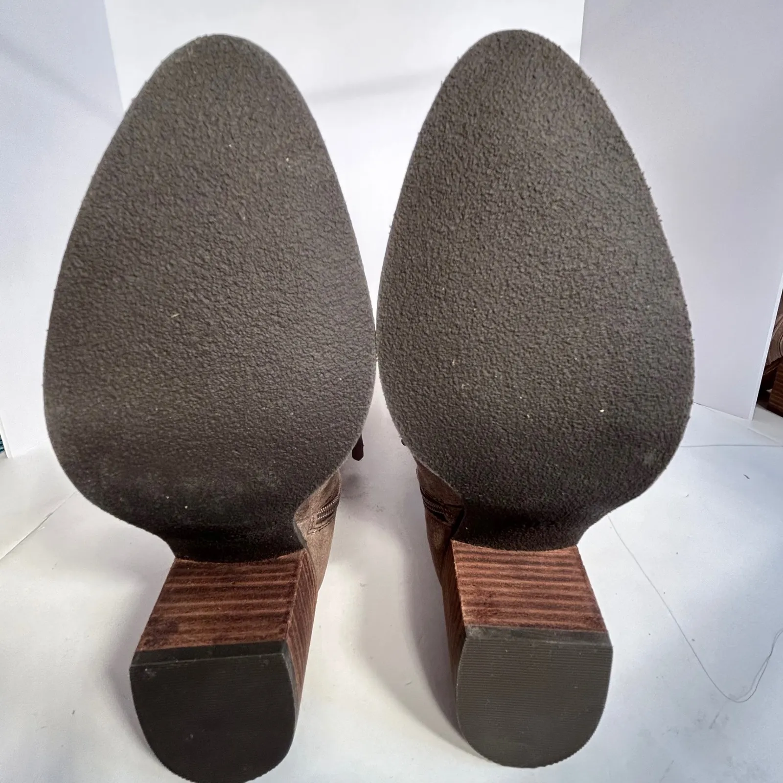 BP Over The Knee Boots Suede Block Heel Side Zip Taupe Women's Size 6.5M Brown - Image 6