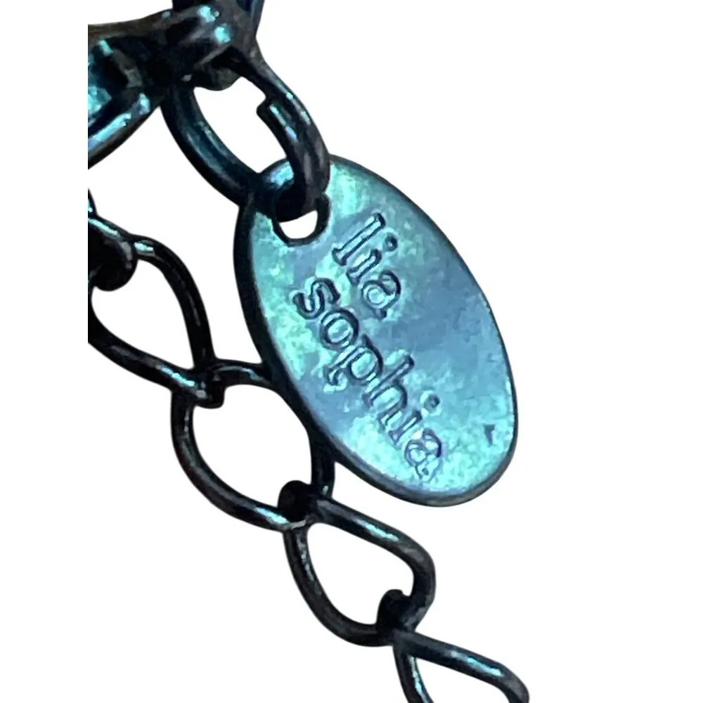 Lia Sophia Harvest Moon Necklace Multi Cord Mother of Pearl Seed Bead Adj 17" - Image 5