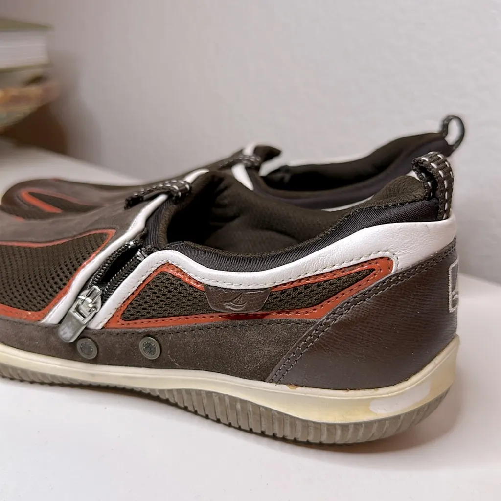 SPERRY Top Sider Destin Zip Brown and Orange Casual Shoes - Image 4