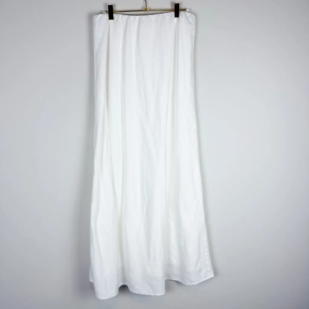 Abercrombie & Fitch Mid Rise Linen-Blend Maxi Skirt White Size Medium Tall - Image 12