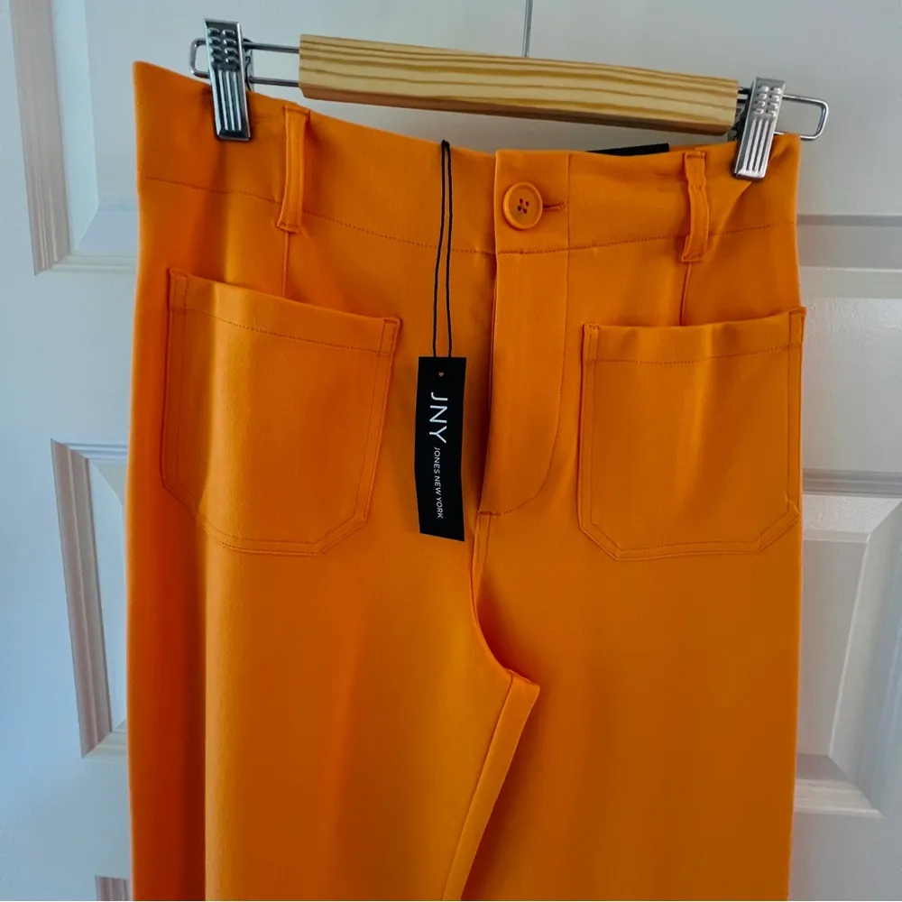 Jones New York Orange Straight Leg Pants with Elastic Waistband - Image 4