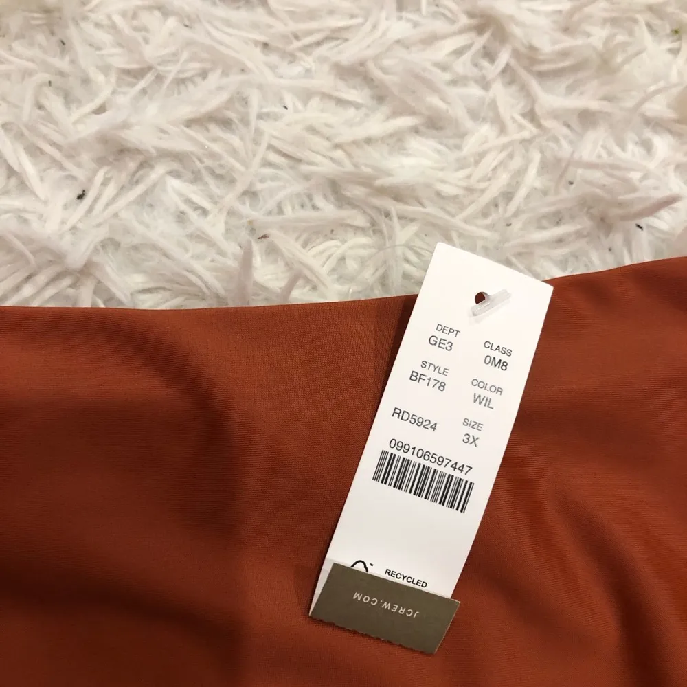 J Crew‎ High Rise Bikini Bottom Brown Rust Size 3X - Image 3