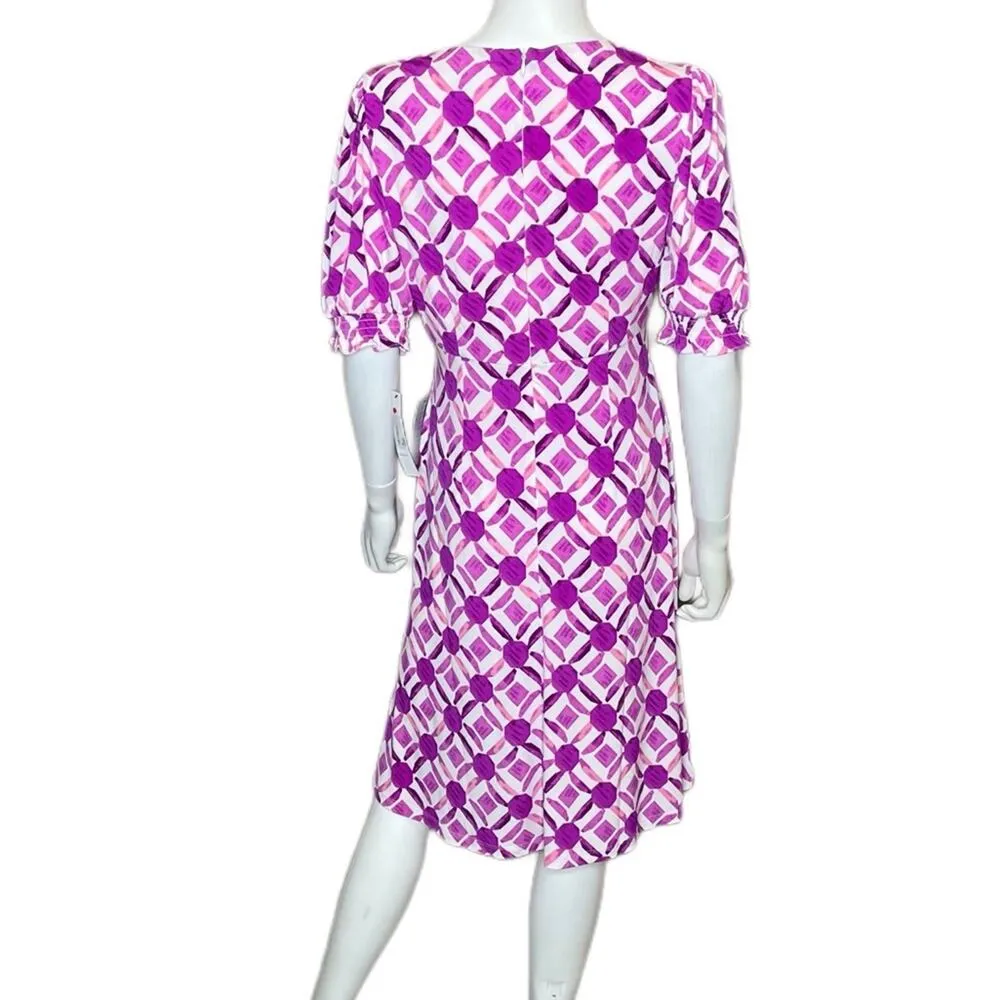 Maggy London Women’s Printed Matte Jersey Stretch Dress Sz 8 - Image 3