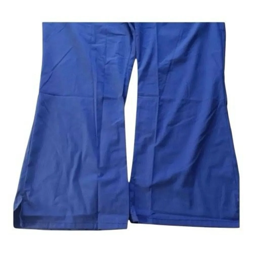 Code Happy Women Mid Rise Moderate Flare Drawstring Scrub Pant 3XL Blue 46002AP Size 3X - Image 5