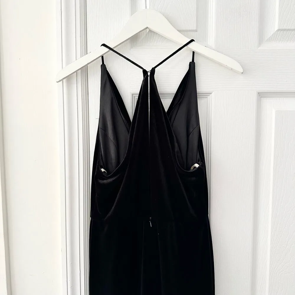 Jenny Yoo Collection NWT Black Velvet Sullivan Dress Maxi Bridesmaid Gown 4 - Image 5