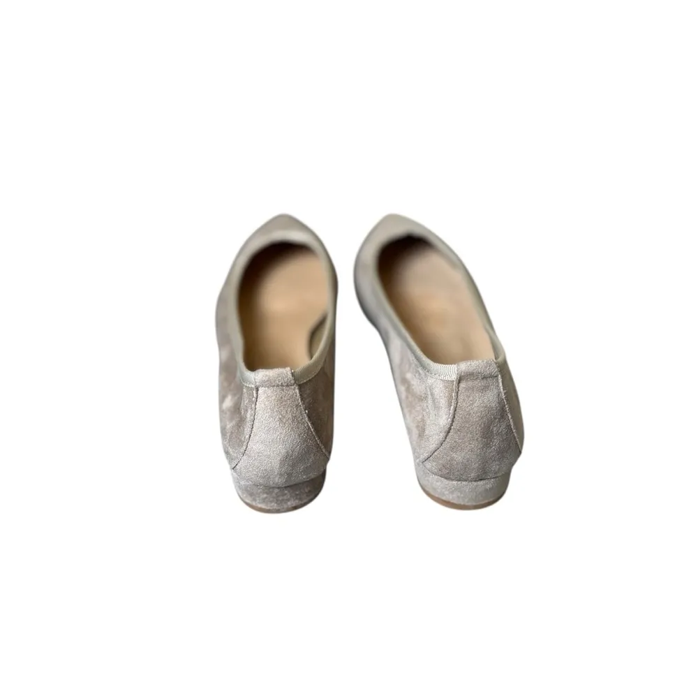 Mi.iM Luna Pointed Ballet Flat Leather Suede 8.5 Tan Neutral Casual Office Shoes - Image 5