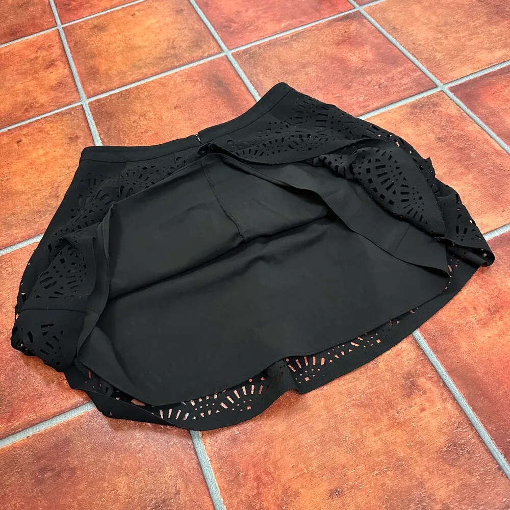 Reiss Black Laser Cut Skirt Size 8 - Image 8