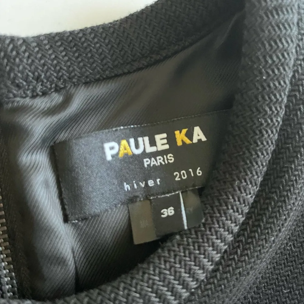 Paule Ka Short Sleeve Crew Neck Belted Sheath Dress Black Women's Size 36/ US 6 - Image 9