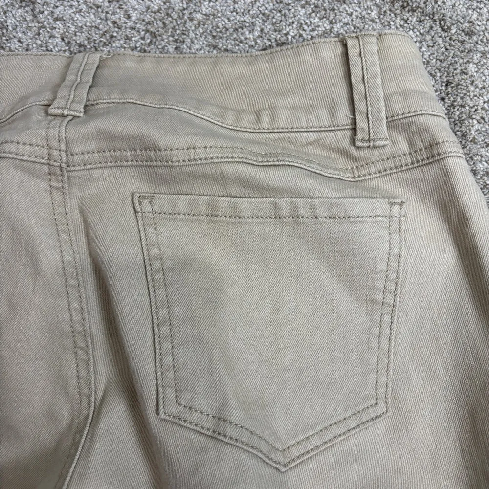 Cabi Pants Womens Size 8 Ivory Cotton Denim Jeans Boyfriend Straight Mid Rise - Image 3