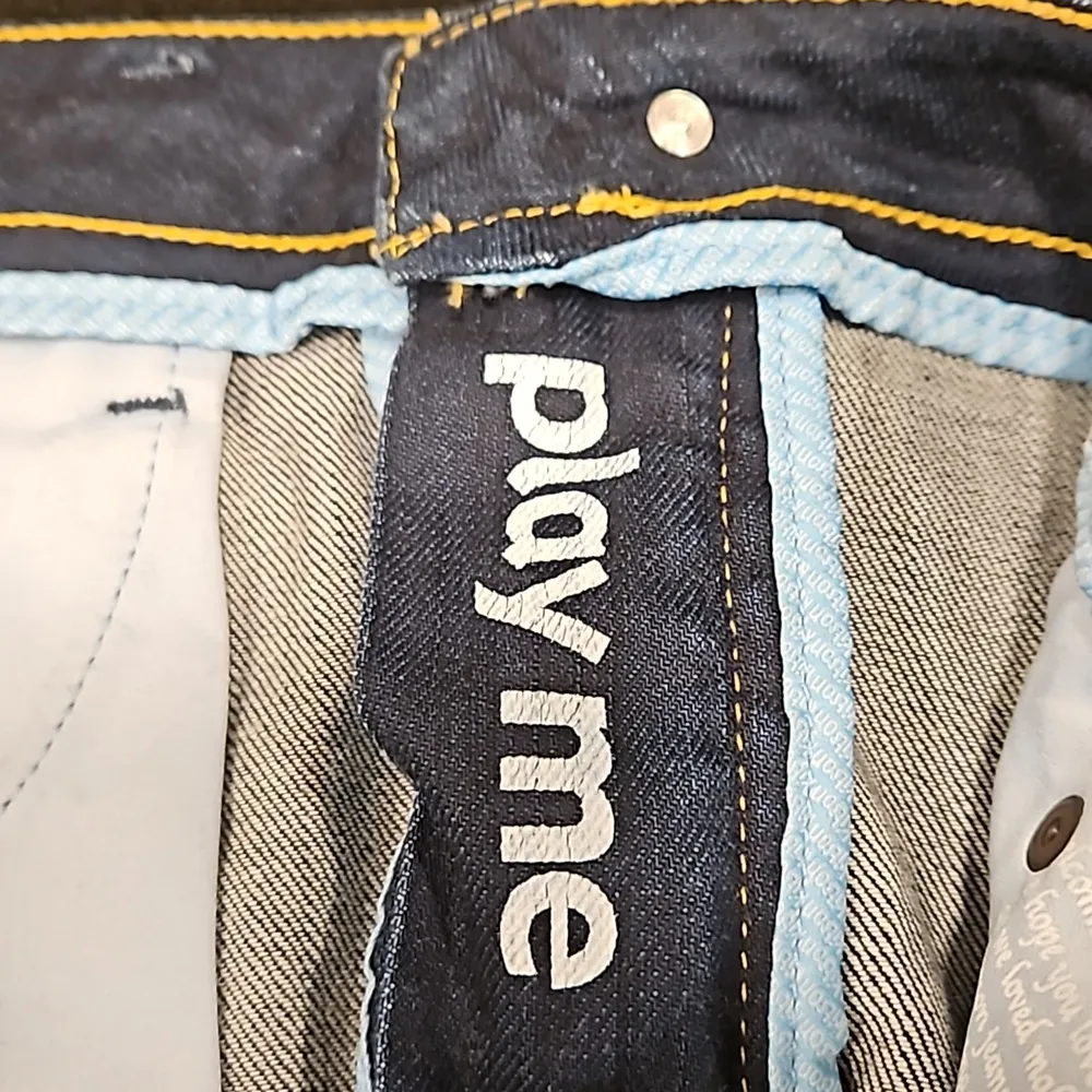 💕KITSON💕 Y2K Play Me Denim Mini Skirt ~ Dark Blue Wash 30 Size undefined - Image 8