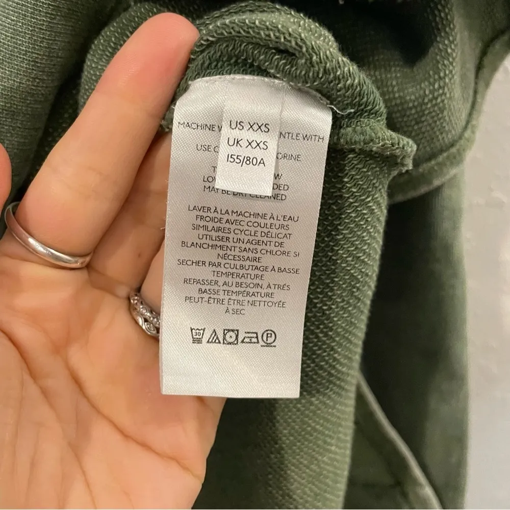 Anthropologie Pilcro Green Split Neck Top - Image 8