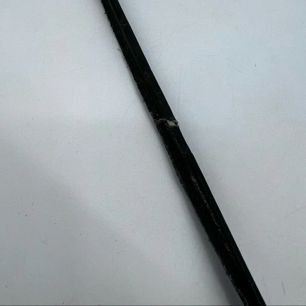 Vintage black leather cross Body purse bag shoulder bag Tooled‎ mid century Black - Image 15