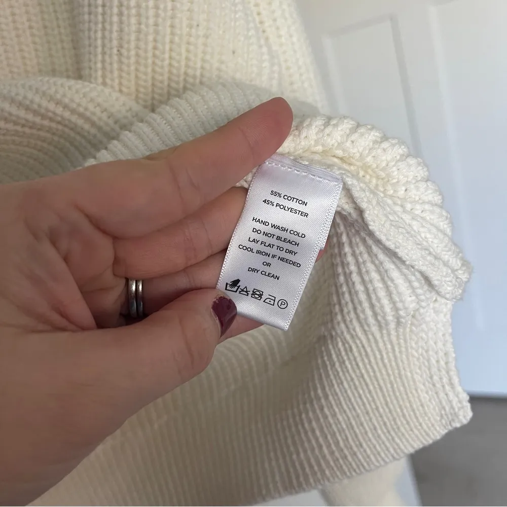 NWT Lilla P Ivory Knit Pullover Sweater Size XL - Image 3