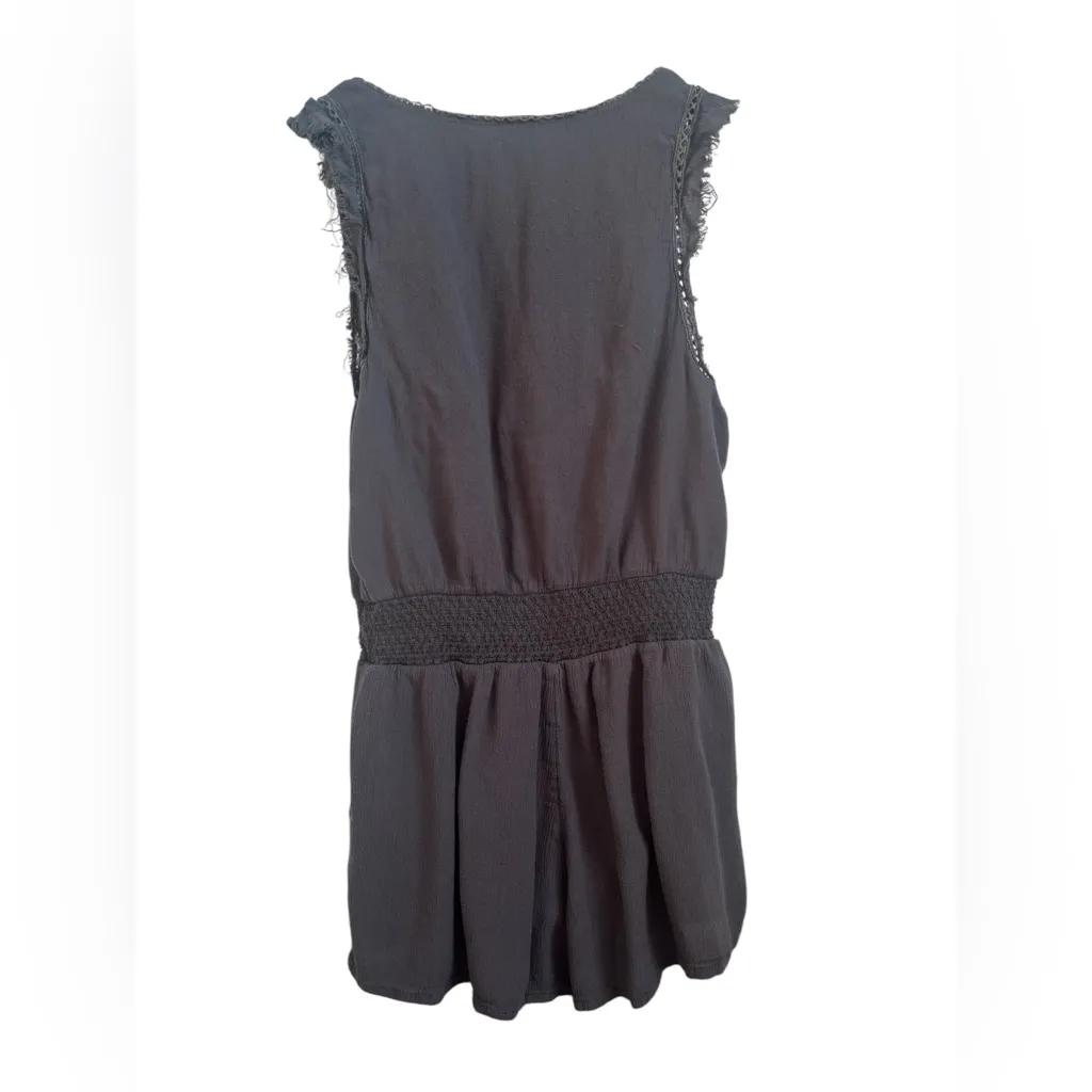 Free People Soft Surplice Romper Charcoal Size Medium - Image 5