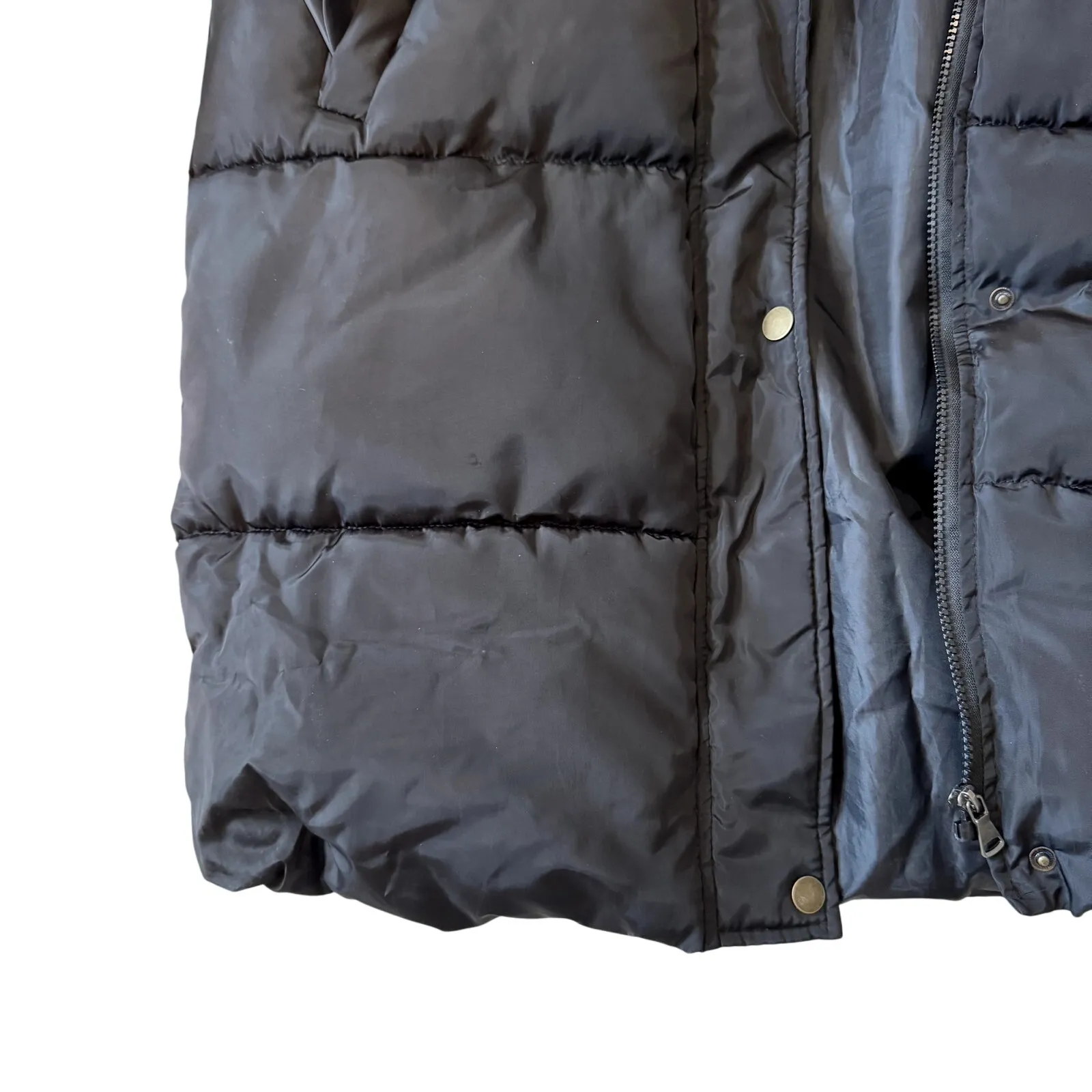 Women's Puffer Coat Size Large Black - Worn Once - Image 2