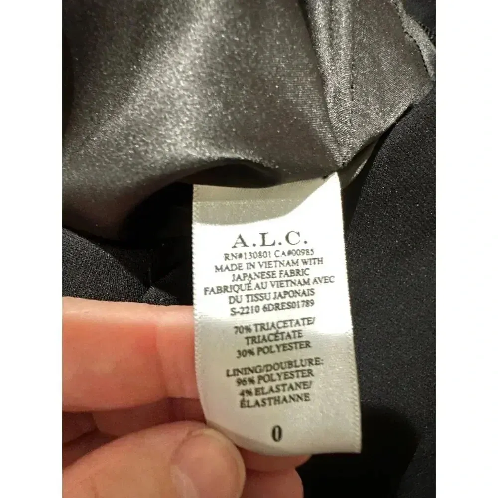 NWT A.L.C Elizabeth Strapless Midi Dress In Black | Size 0‎ - Image 8