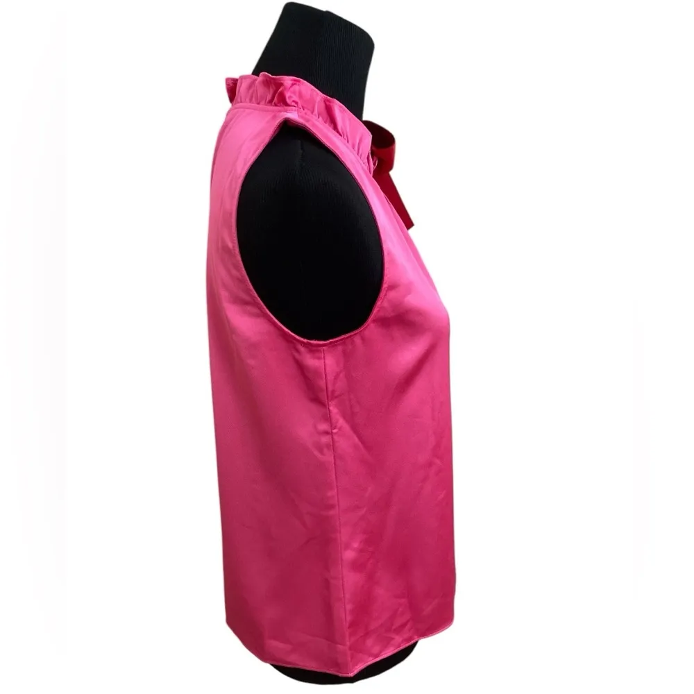 Pink Sleeveless ruffle neck blouse Valentine’s Day - Image 3