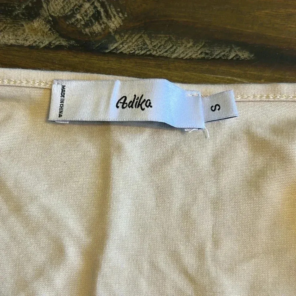 Adika Corset Bustier Crop Top Nude Tan Long Sleeve Cropped Small S neutral - Image 4