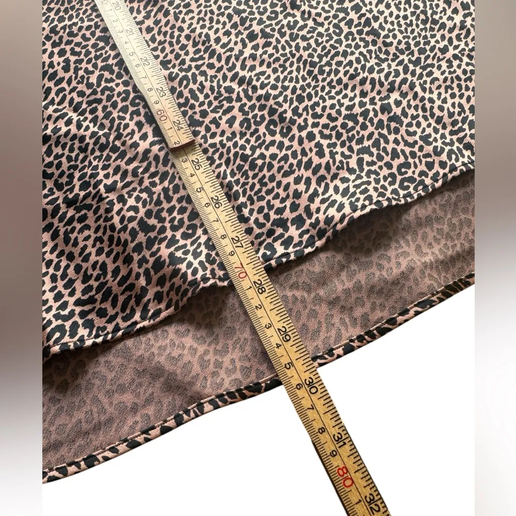 Victoria’s Secret Leopard Print Pink + Black Silky Satin Midi Slip Skirt XL NWT - Image 7