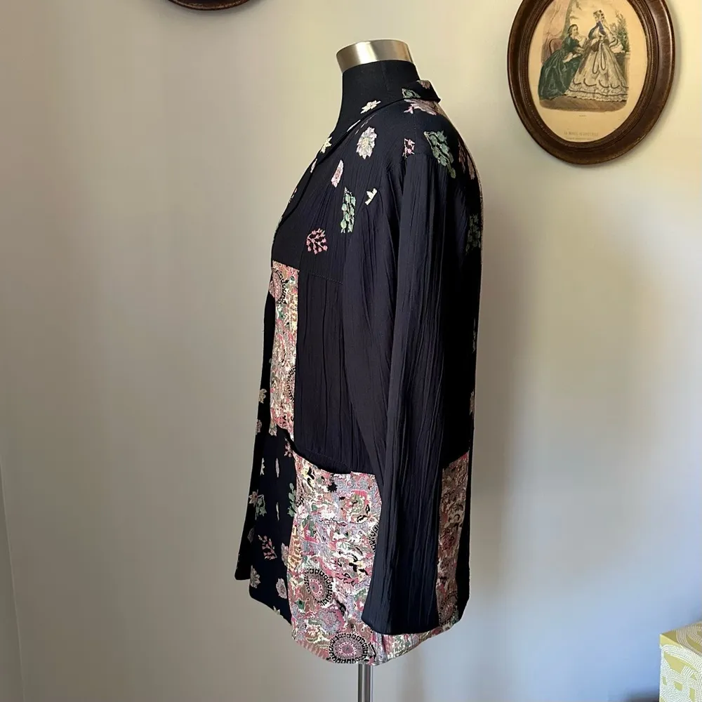 Vintage 1980s crepe patchwork jacket - Image 6