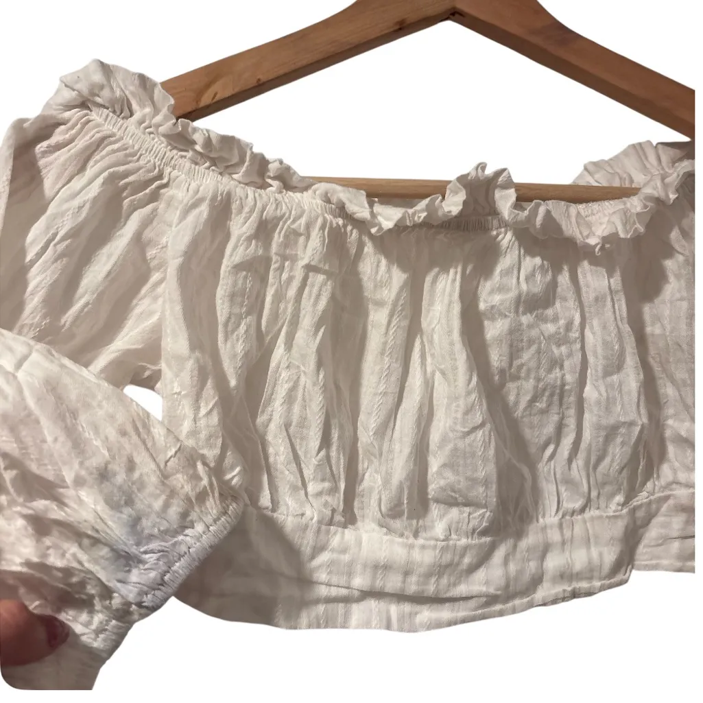 Hyfve White Off-Shoulder Women's Top Size Small - Image 4