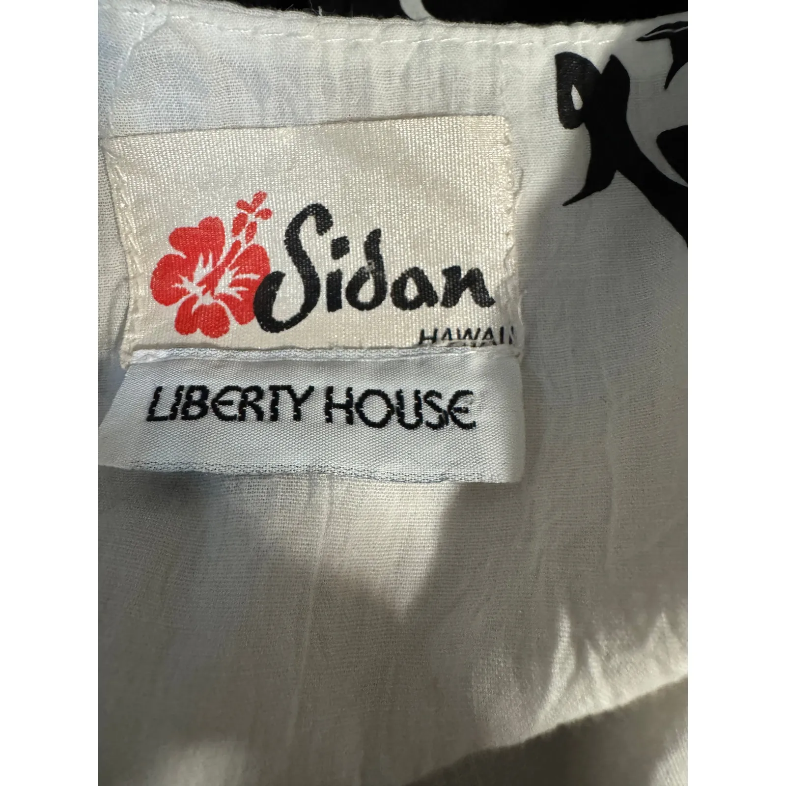 Vintage Hawaiian babydoll dress Sidan Hawaii for Liberty House Estimated Size M Black Size M - Image 5