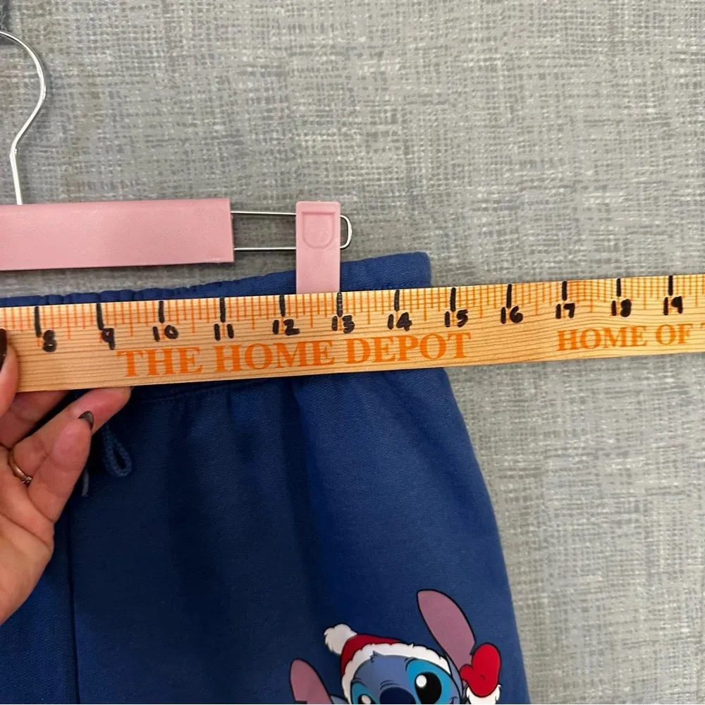 Disney Stitch Christmas pajama sweatpants wide leg size large tall - Image 2