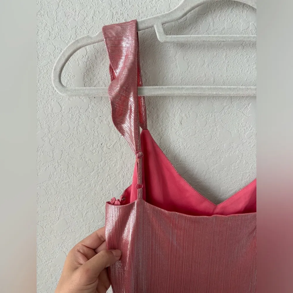 WAYF Mina Metallic Ruffle strap gown Size Small - Image 8