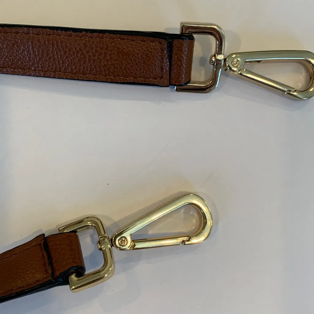 Calvin Klein Brown Faux Leather Brown Adjustable Replacement Purse Strap - Image 4