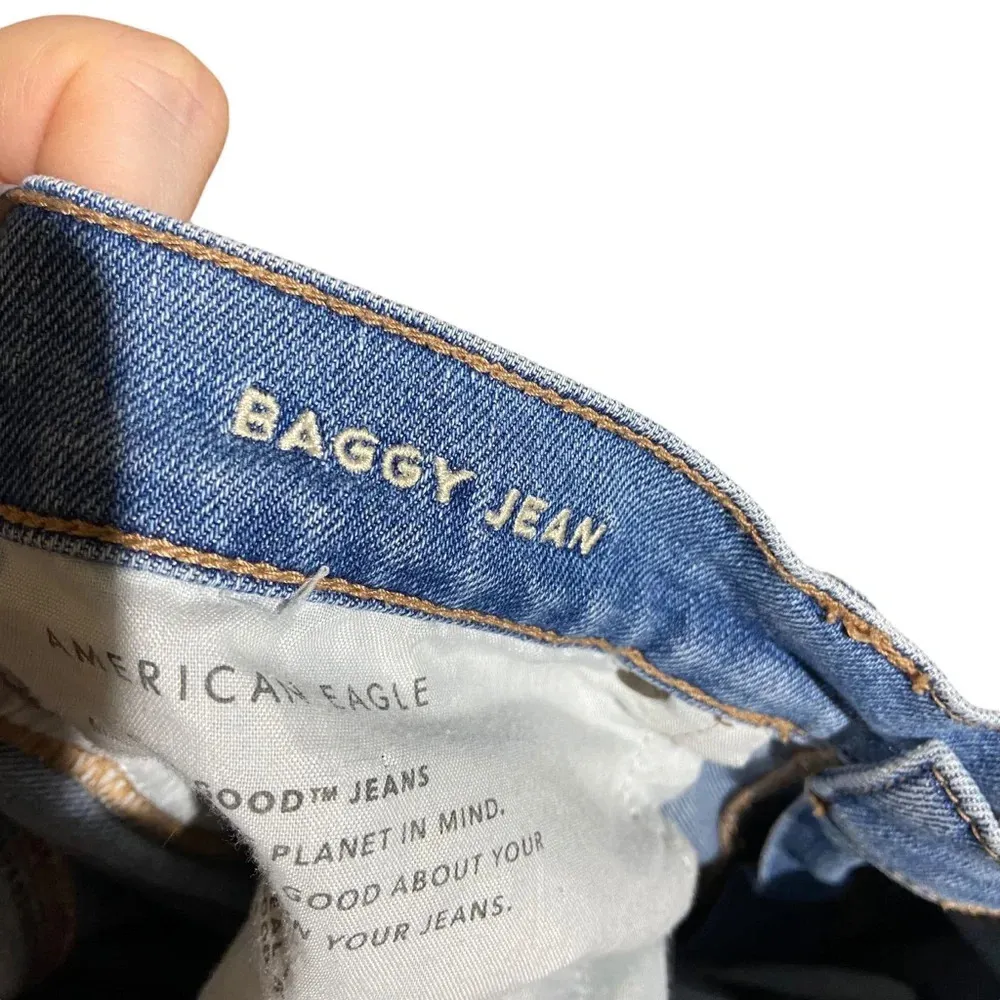 American Eagle  Distressed Baggy Jean‎ Size 12 - Image 7