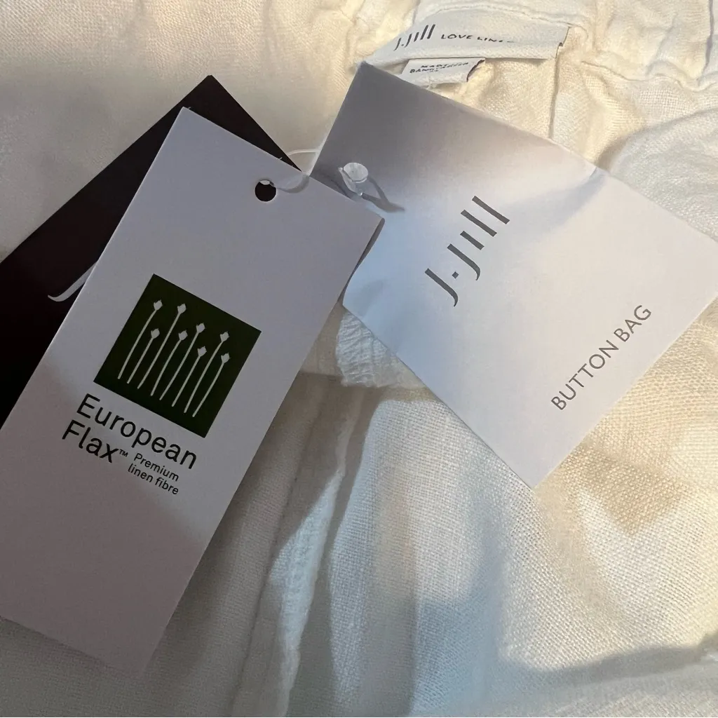 J. Jill love linen white wide leg crop pants size XL Tall NWT 100% linen - Image 8