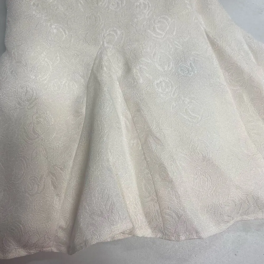 DANNY & NICOLE Women’s Sleeveless‎ Lined Dress Size 12 Ruffled Hem Ivory - Image 3