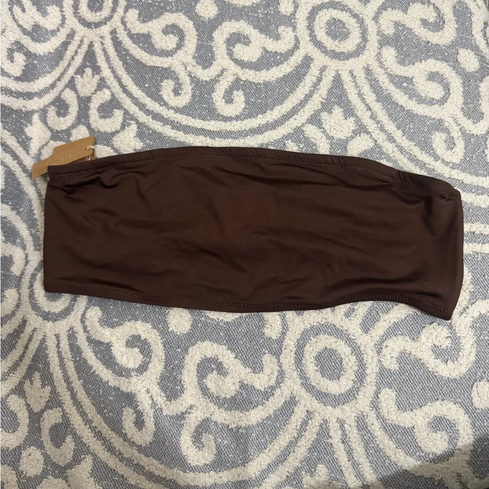 Skims Size Large Swim Bandeau Bikini Top Cocoa  NWT Missing Strap - Image 2