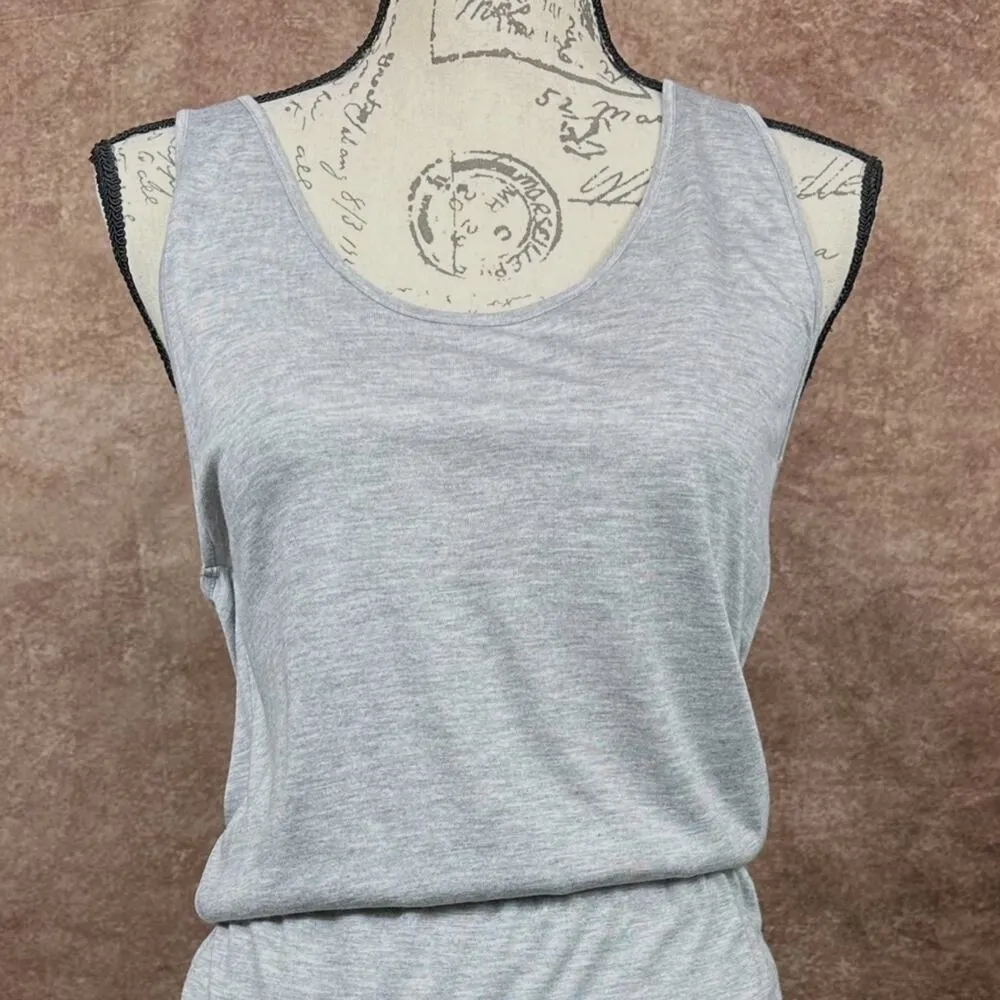 Soft Joie Bond B Sleeveless Jersey Mini Dress Heather Grey/Porcelain M Gray Size M - Image 5