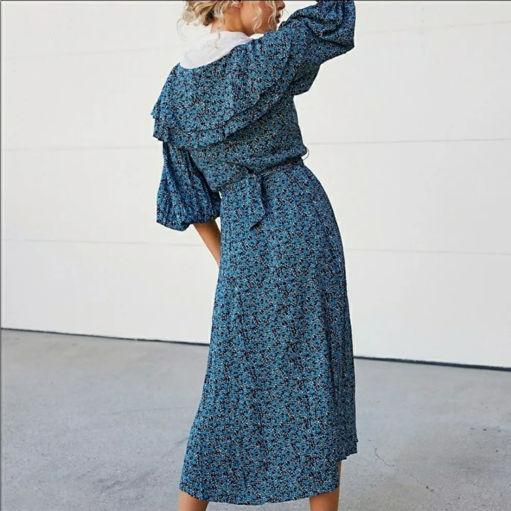 💯%Free people Float On A Sunbeam Midi Dres - Image 4