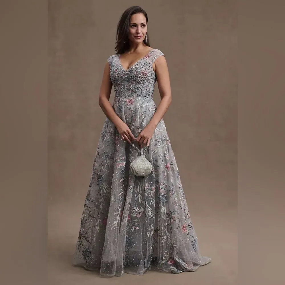 Mac Duggal 20263 Womens Emery Embroidered Gown Dress - Image 3