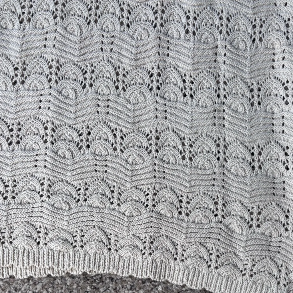 Boho Beige Crochet Maxi Dress Size M - Image 4