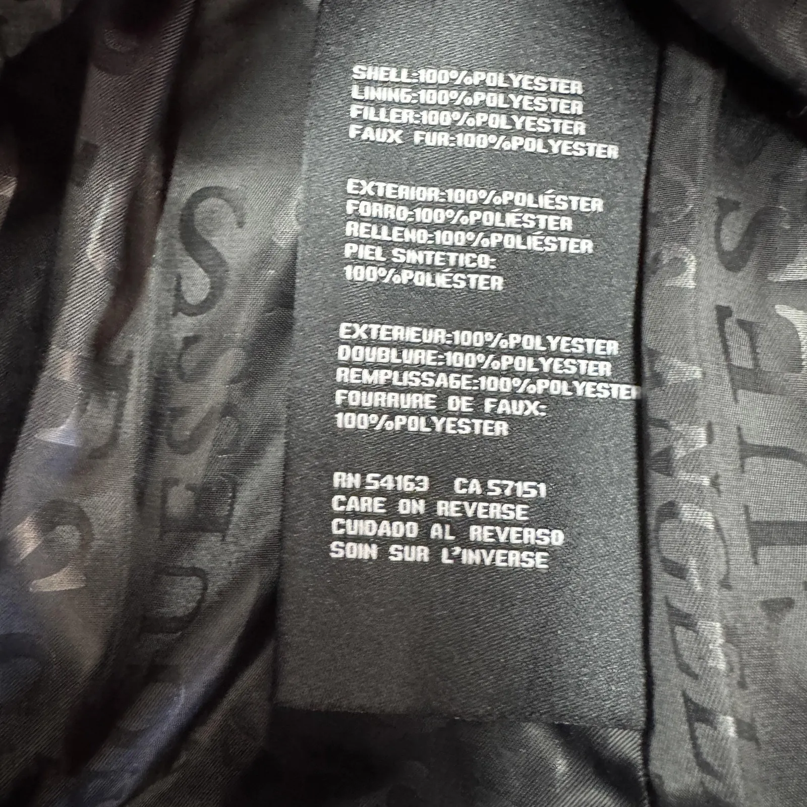 Guess Jacket Womens Small Burgundy Quilted Sherpa Collar‎ Moto Asym Gold Zips - Image 5