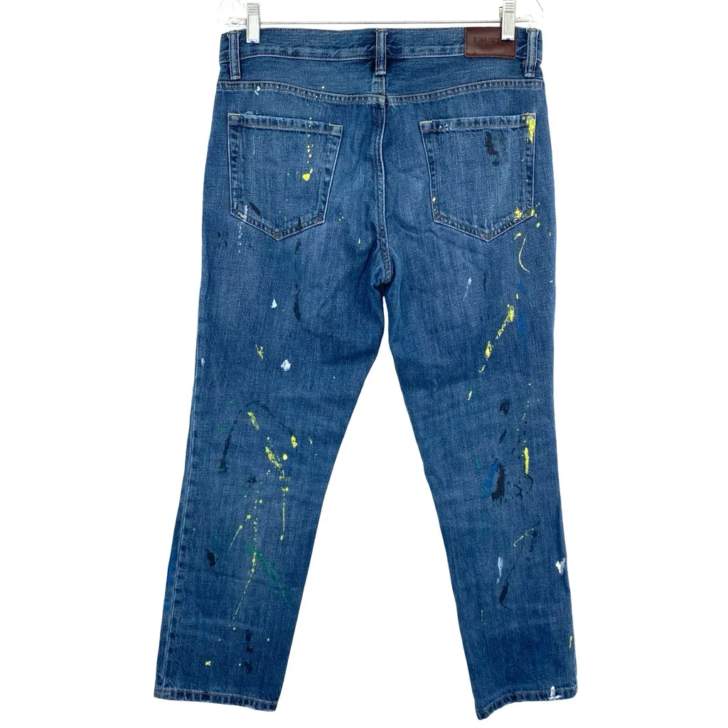 Lauren Ralph Lauren Paint Splatter Jeans Girlfriend Classic Fit - Image 5