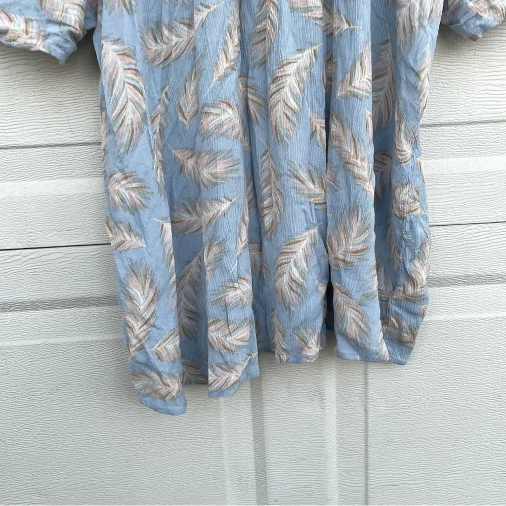 Torrid Womens Shirt Blue Plus Feather Cold Shoulder Flutter Sleeve Plus 1X - Image 11