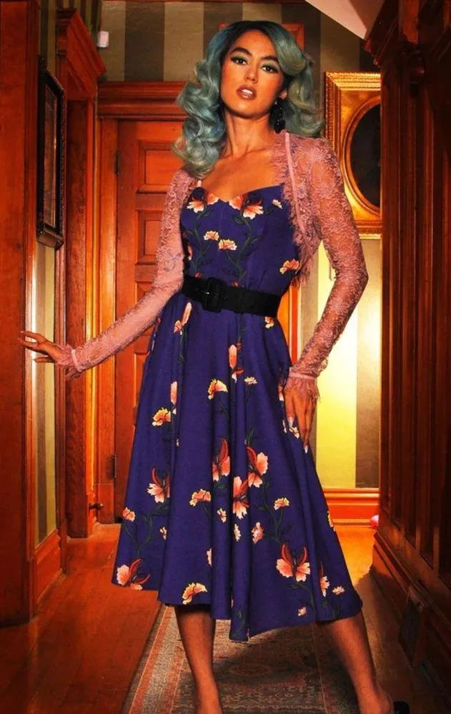 LAURA BYRNES for PINUP GIRL Clothing, Gothic lace bolero, size S, NWT Pink - Image 5