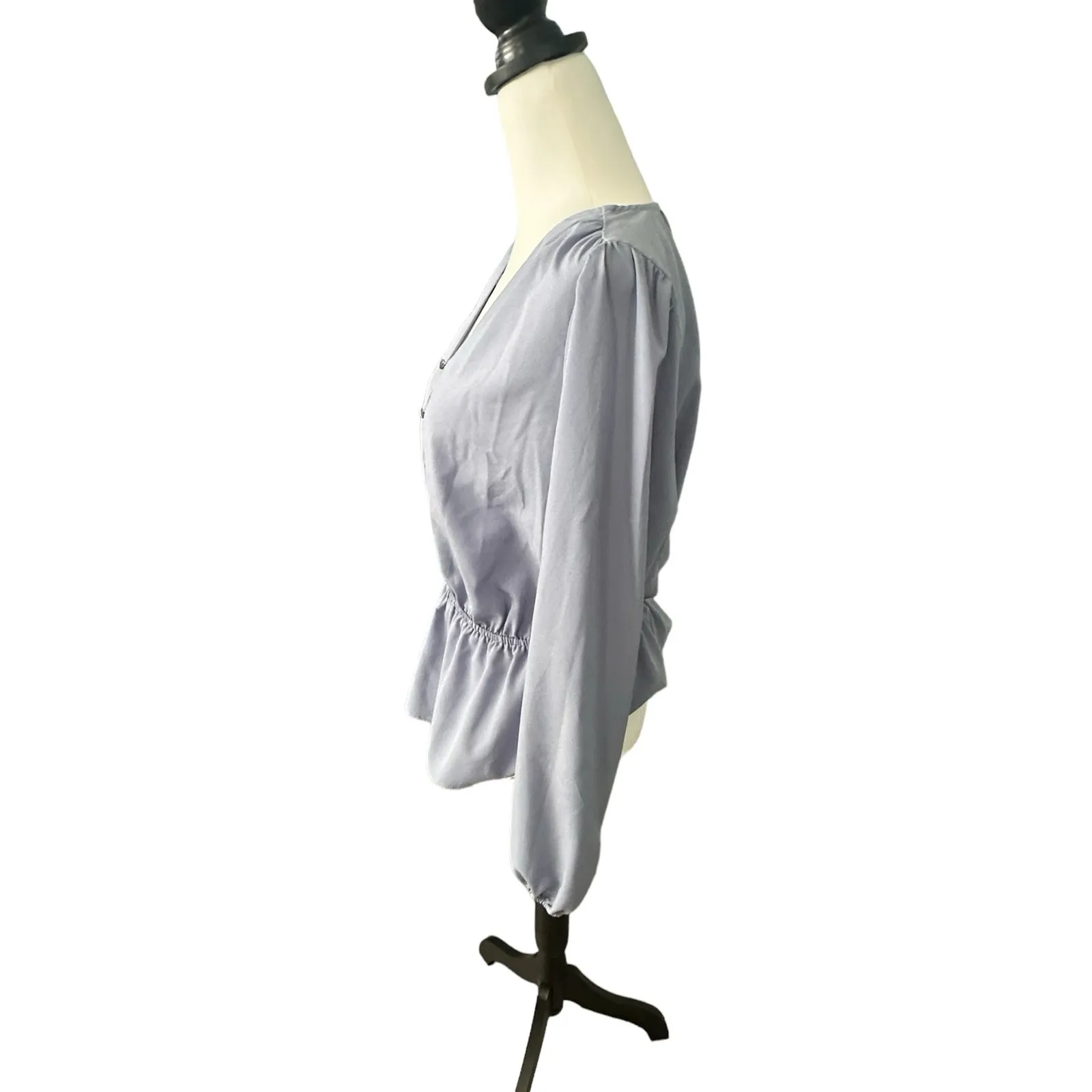 Nine West Blue Long Sleeve Top Large - Image 2