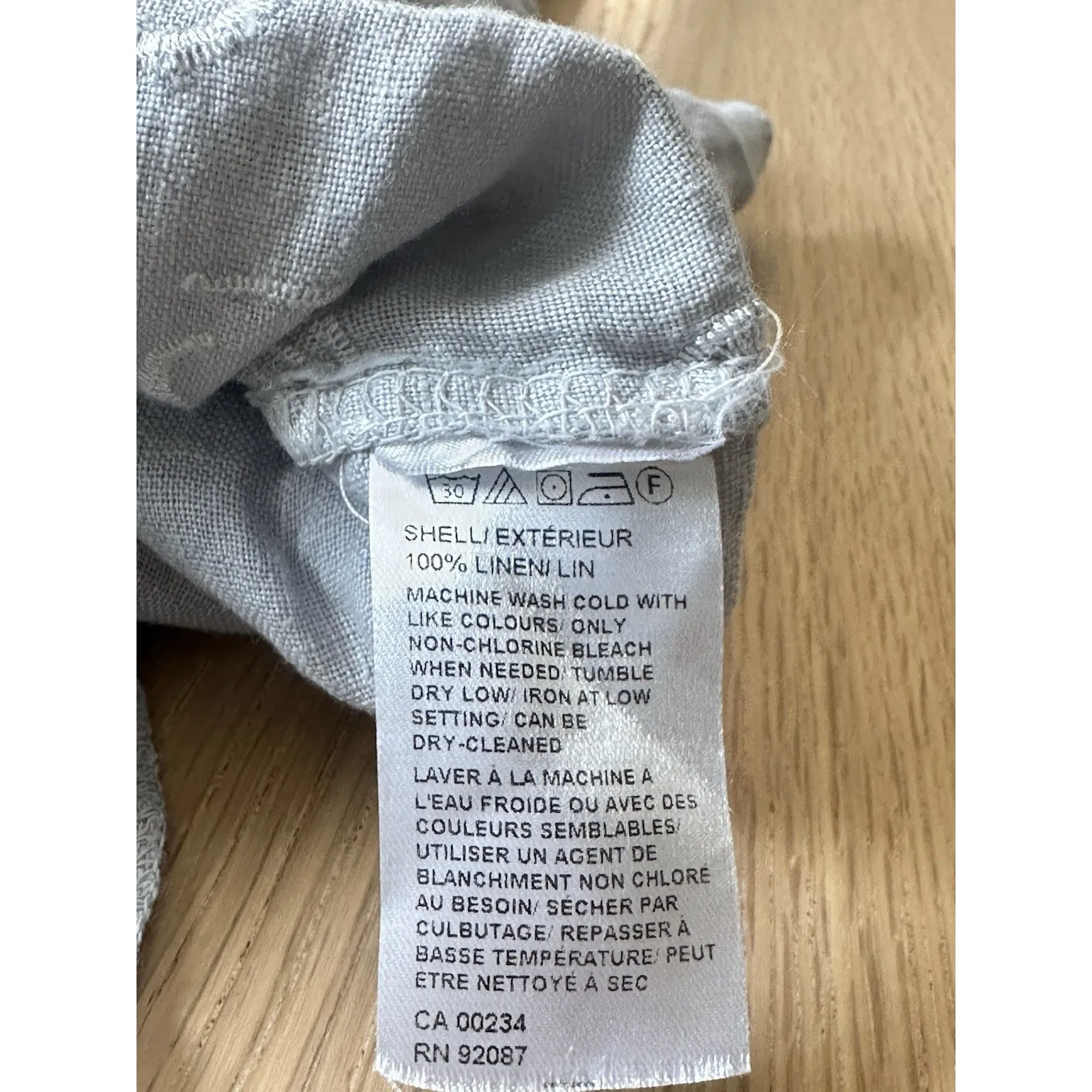 Saks Fifth Avenue Off the shoulder Dress XL Women 100% Linen Ruffle 2051 - Image 6