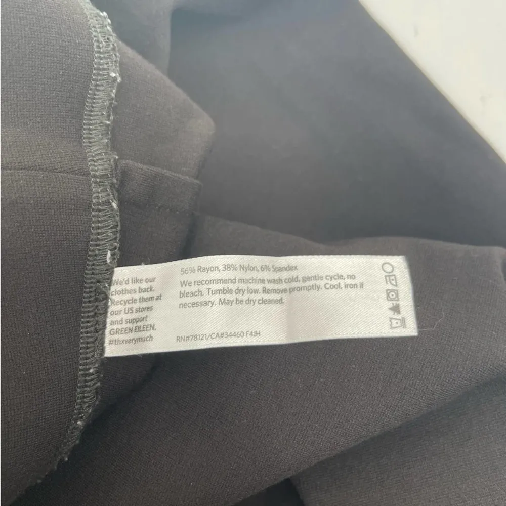 EILEEN FISHER Pants Black Stretch Pullon Pants Spandex Washable Size Medium - Image 10