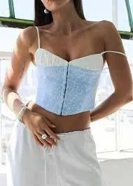 Rumored Versailles Corset Blue Top - Image 3