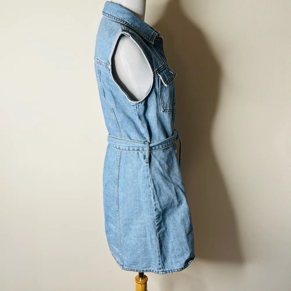 Zara Blue Denim Doro Mini Dress - Image 6