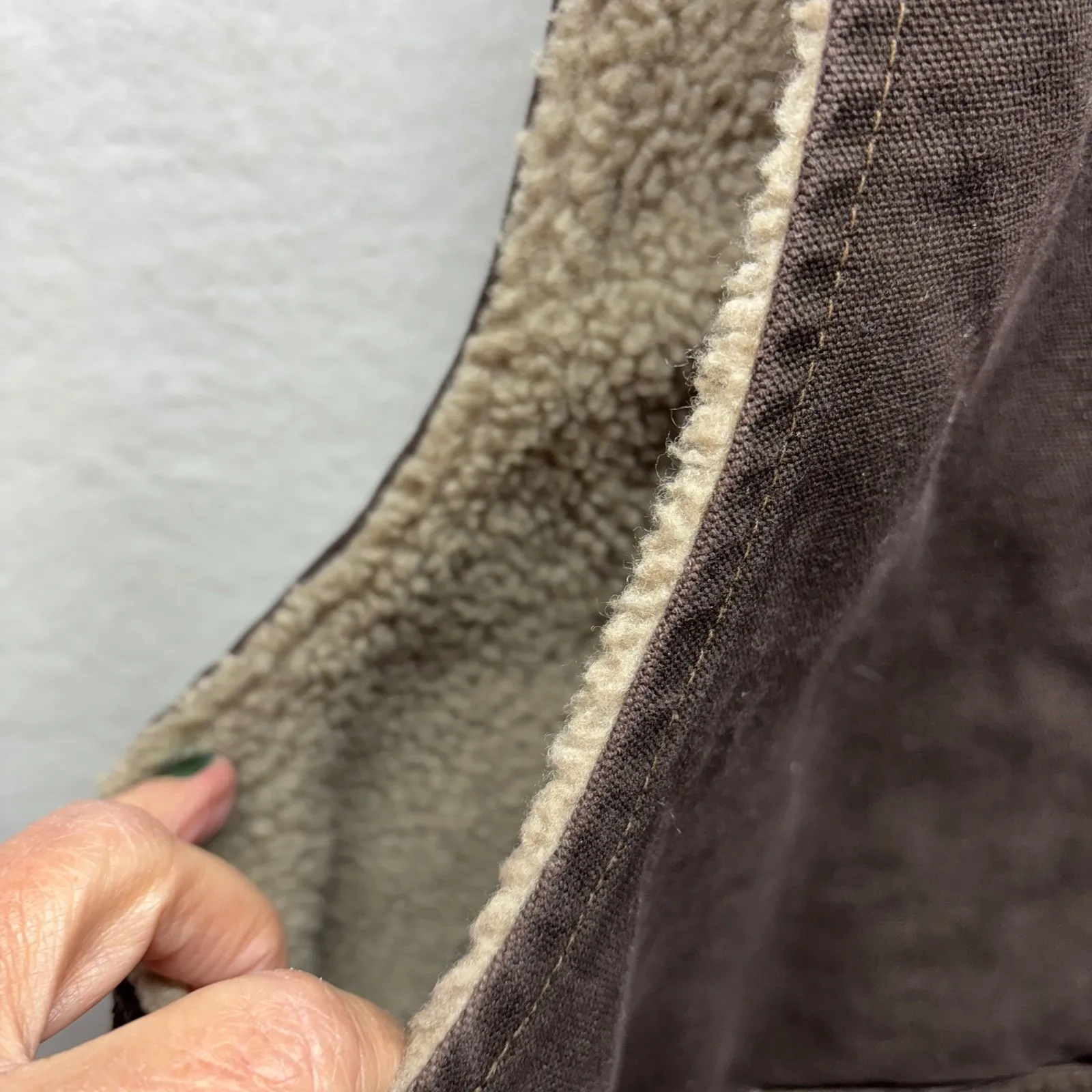 Carhartt Womens Plus Fit Sherpa Lined‎ Vest 2X Brown Sleeveless Work Utility - Image 3