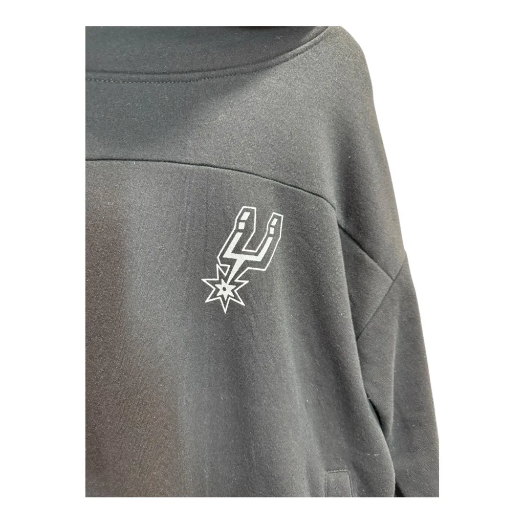 UNK NBA Women’s San Antonio Spurs Sweatshirt Pullover | Funnel Neck | Large Black - Image 3